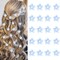 20Pcs Mini Flower Hair Clips and Barrettes for Girls/Women (Blue)